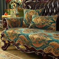Prabangus siuvinėjimas sofos užvalkalas rankšluostis Namų sofa Neslystanti sėdynės pagalvėlė Svetainė Amerikietiška retro sofos užvalkalo baldų apsauga 60x60