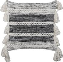 Dekoratyvinė pagalvėlė Beliani Rochea, balta sp./juoda sp., 45 cm x 45 cm