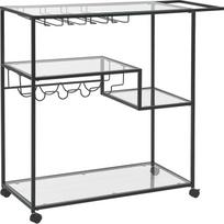 Trijų pakopų vežimėlis ant ratų Beliani Marcola, juoda sp., 103 cm x 40 cm x 94 cm