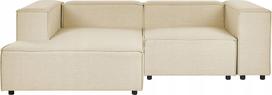 Modulinė sofa Beliani Aprica, smėlio sp., kairinė, 238 x 180 cm x 68 cm