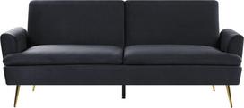 Sofa-lova Beliani Vettre, juoda sp., 210 x 84 cm x 88 cm