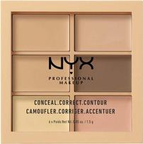Veido kontūravimo paletė NYX Professional Makeup Conceal Correct Contour, ruda sp./smėlio sp., light, 9 g