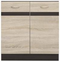 Apatinė virtuvinė spintelė Junona, sonoma ąžuolo sp./wenge, 47 cm x 80 cm x 82.5 cm