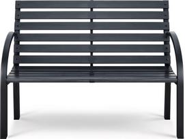 Lauko suoliukas Luca, juoda sp., 57 cm x 117.5 cm x 83 cm