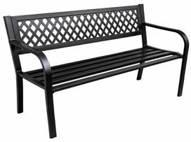 Lauko suoliukas Lean, juoda sp., 120 cm x 49 cm x 76 cm
