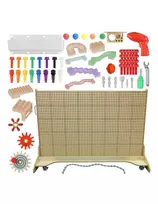 MASTERKIDZ pastatoma STEM kūrybinė lenta 125 x 86 su priedų rinkiniu ME32324