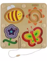 MASTERKIDZ magnetinis labirintas „Vabzdžių pasaulis“ medinė lavinamoji planšetė