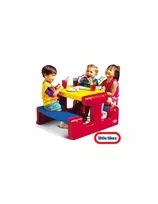 LITTLE TIKES vaikiškas pikniko stalas 4 vaikams raudonas geltonas mėlynas