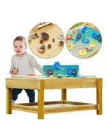 MASTERKIDZ medinis lauko STEM stalas 1200L su priedais ME30818
