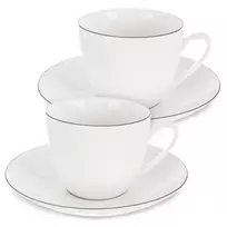 Puodeliai su lėkštutėmis 200 ml 2 vnt.