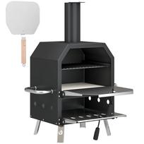Lauko picos krosnis juoda