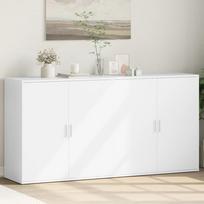 Šoninės spintelės, 2vnt.，Komoda，indauja, baltos, 79x38x80cm, apdirbta mediena CFE57031