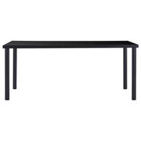 Valgomojo Stalas，Virtuvės stalas, juodas, 180x90x75cm, grūdintas stiklas CFE89356