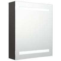 Veidrodinė vonios spintelė su LED, antracito, 50x14x60cm CFE2066754