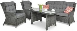 Lauko baldų komplektas TRIVENTO DINING 3, Dark Grey