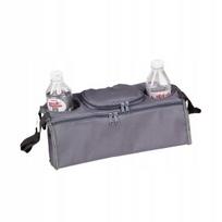 CHILD WALKER ORGANISER laikiklis butelių krepšys Double WIDE Grey