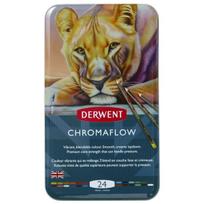 Spalvotas pieštukas Derwent Chromaflow 24vnt. metalinė dėžutė