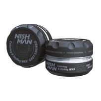 Plaukus tonuojantis formavimo vaškas Nishman Coloring & Styling Wax C2 Grey Smoked vyrams, 100 ml, 100 ml
