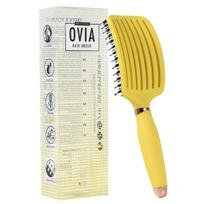 SISTER YOUNG OVIA LEMON BV - Natūralių šernų šerių plaukų šepetys su ventiliacija, geltonas