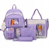 Vaikiškos mokyklinės kuprinės rinkinys StoreXO, violetinė