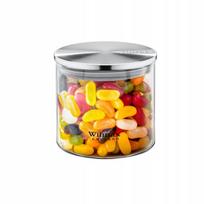 Stiklainis, 600 ml, WILMAX stiklainis su metaliniu dangteliu 600 ml