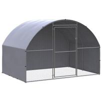 vidaXL lauko narvas viščiukams, 3x2x2 m, Sidabro