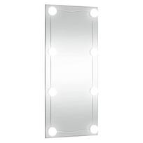 Sieninis veidrodis su LED lemputėmis vidaXL 50x100cm