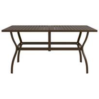 Sodo stalas，Lauko stalas, rudos spalvos, 140x80x72cm, plienas CFE626329