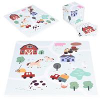 Didelis EVA putų kilimėlis vaikams Farma 90,5x90,5 cm 21 vnt ECOTOYS