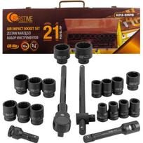 Smūginių veržliarakčių galvučių rinkinys 3/4"" 21el TIR įrankių rinkinys 17-50mm 12 kampų FT-6212-9MPB (57694)