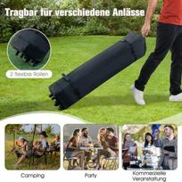Costway 3,6 x 3,6 m pavėsinė su tinkleliu nuo uodų ir dvigubu stogu UV apsauga 50+ sulankstoma pavėsinė chaki
