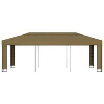 Pavėsinė su dvigubu stogu, taupe spalvos, 3x6m, 180g/m² CFE93764