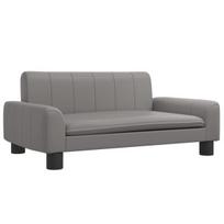 Vaikiška sofa，Vaikų sofa, pilkos spalvos, 70x45x30cm, dirbtinė oda CFE23195