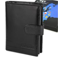 Vyriška odinė piniginė Itališka natūralios odos piniginė Premium Classic Rfid Vertikali Beltimore G06
