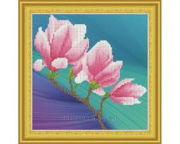 Deimantinės tapybos rinkinys ant medinio pagrindo, Magnolijos šaka, collectiondart, AX303020