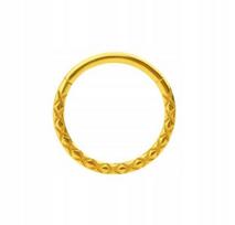 Auksinis titano clicker žiedas "septum", 1.2/8 mm