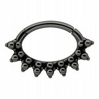 Juodas Clicker Auskaras 1,2/6 mm - Nerūdijantis Plienas