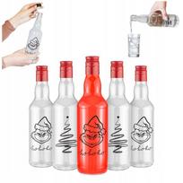10x Stiklinės "monopol" buteliai 500ml su Kalėdiniu piešiniu