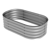 Metalinė pakelta lysvė, dėžutė sodinukams - sidabrinė 105 x 62 x 30 cm