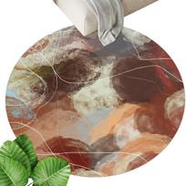 Apvalus raštuotas kilimas, 31,5 * 31,5 colio / 80 * 80 cm