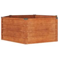 Aukštas sodo Lovelis，Gėlių dėžė，Gėlių vazonas, rūdžių, 129x129x45cm, Corten plienas CFE73018