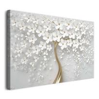 Vaizdas ant drobės sienų paveikslai miegamajame medis baltos gėlės 80x120cm