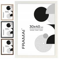 Balta rėmelio nuotraukoms ir plakatams 30x40 cm su plexi
