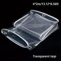 Skaidrus PVC apsauginis tentas, 4*2m/13,12*6,56Ft