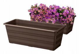 Gėlių vazonas balkono dėžutė ruda 40 cm, 40 cm
