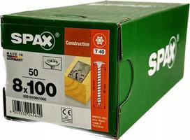 Spax medvaržčiai 8x100mm, 50 vnt., plokščia galvutė, Wirox