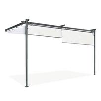 Pavėsinė Pergola SPRINT WALL PLUS 4x2.7m, Anthracite/White, montuojama prie sienos