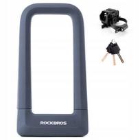 Rockbros U-lock dviratis užraktas Rks626-gr pilkas, su raktu