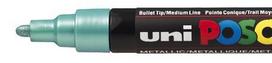 Žymeklis UNI Posca PC-5M Metallic, apvalus, 1.8 - 2.5 mm, žalias
