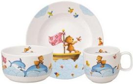 Vaikiškų indų rinkinys Villeroy & Boch Happy as a Bear, 3 dalių porcelianas, įvairiaspalvis